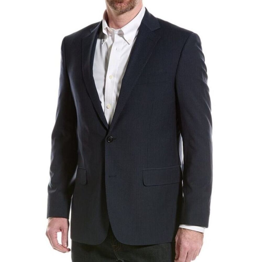 Brooks Brothers Menβs Navy Classic Wool Two Button Sportscoat Blazer Size 42L